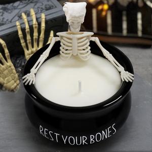 Spooky Vibes! 🌙✨ ORIENTAL CHERRY Gothic Skeleton Candle - Long-lasting Soy Wax Halloween Decor for Home & Tables! Perfect Vintage Gift for Her! 🎃🖤 #HalloweenDecor #CandleLovers #SpookySeason GongSi ShenZhen MaoDun MaoYi YouXianGongSi