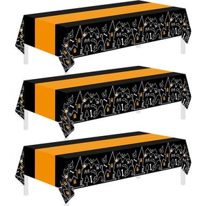 Spook-tacular Halloween Tablecloths - 3 Pack Disposable Covers (54" x 108") for Parties & Gatherings! Perfect for Indoor/Outdoor Decor, Easy Cleanup for a Ghoulishly Fun Celebration! 🎃👻 #HalloweenDecor #PartyEssentials CQX