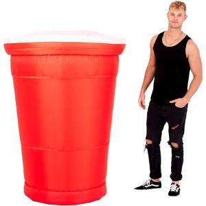 5Ft Inflatable Red Party Cup with LED Lights - Large Portable Decor for BBQs, Festivals, Tailgating & College Parties - Perfect for Fun Celebrations! Party Poofer