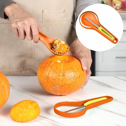 "Spooktacular Savings! 3-in-1  Grater Pumpkin Carving Kit - Perfect for Halloween Decorators, Beginners & Pros!"