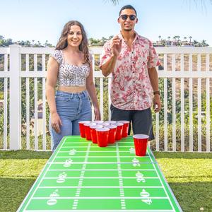 Gopong 8ft Portable Beer Pong Tailgate Tables - Choose from Black, Football, American Flag, or Custom Dry Erase Designs for Ultimate Fun! Perfect for Parties, BBQs, and Tailgating! P&P Imports, LLC [SPORTS]