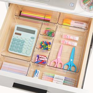 Transform your space with the Vtopmart 25 PCS Clear Plastic Drawer Organizer Set! Perfect for bathroom, kitchen, or office use. Tidy up your makeup, gadgets, and utensils effortlessly. Say goodbye to clutter and hello to organization! Vtopmart