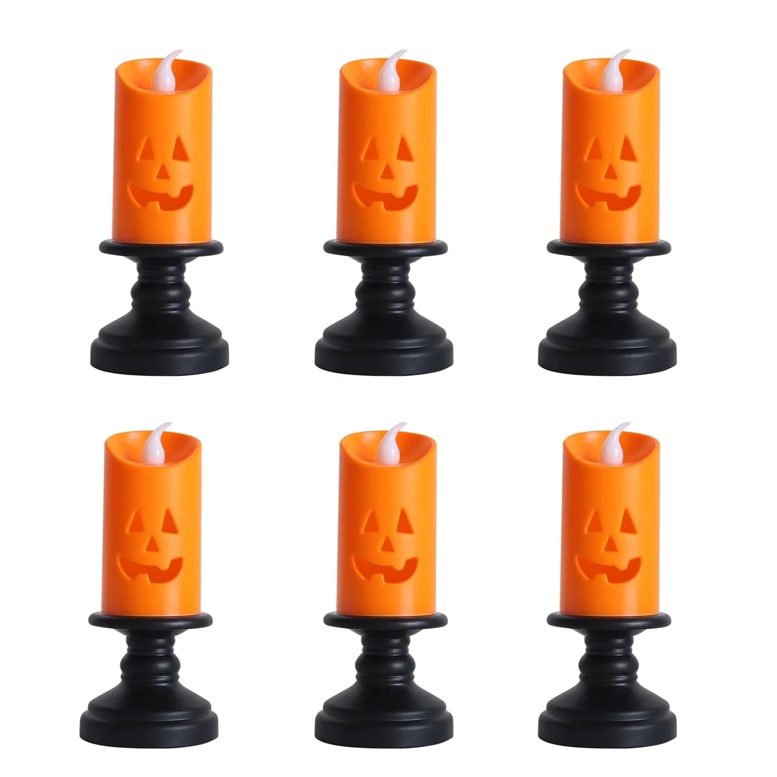 "Enchanting  Halloween LED Candle Lights - Flameless Pumpkin Lanterns for Spooktacular Decor!"