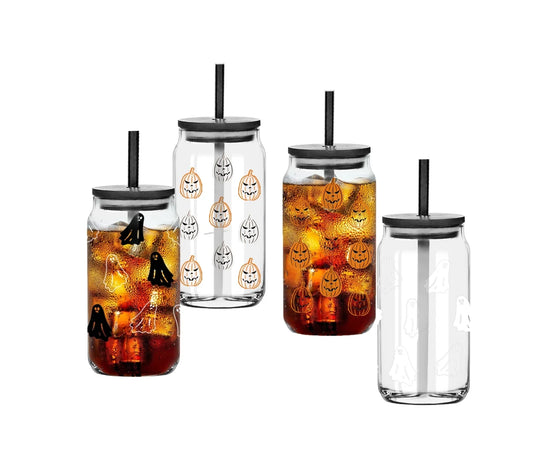 " 20oz Mixed Can Glass Set - 4 Pack for Perfect Parties!"