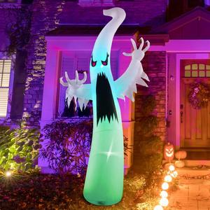 Spook Up Your Halloween! 🎃👻 GOOSH 6FT Inflatable Ghost with Scary Red Eyes & Colorful LEDs - Perfect for Outdoor Yards, Gardens & Indoor Parties! Transform Your Space into a Haunted Haven! 🌟💀 #HalloweenDecor #InflatableGhost GOOSH