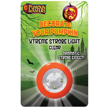 "Illuminate Your Halloween with  Xtreme Strobe Pumpkin Light - Clear, 1 Piece!"