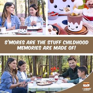 S'Mores Company Tabletop Fire Pit - Indoor Mini Fireplace with 4 Extendable Roasting Sticks - Smokeless Concrete Smores Maker for Cozy Gatherings - Perfect for Indoor Fun and Delicious Treats The S'mores Company