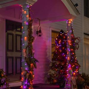 Light up your Halloween with DAZZLE BRIGHT 300 LED String Lights! 🎃✨ 100FT of vibrant purple & orange with 8 fun modes - perfect for parties, carnivals, and outdoor decor. Create a spooktacular atmosphere for your celebrations! 👻💡 Dazzle Bright