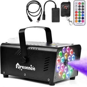 High Power 500W Fog Machine with 18 LED Lights, 13 Color Effects & Remote Control - Perfect for Halloween, Parties, Weddings, DJ & Stage Shows! FUN LITTLE TOYS