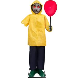 Get Ready for Spooktacular Fun! 🎃 4 Ft Life-Size Halloween Animatronic with Glowing Balloon & Sound Sensor - Perfect for Outdoor & Indoor Parties, Gardens, Lawns, and Graveyards! 👻🕷️ #HalloweenDecor #SpookySeason #AnimatronicMagic Mythcloud