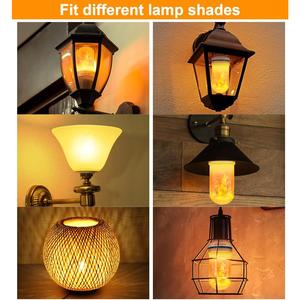 CPPSLEE LED Flame Light Bulbs, 4 Modes Flickering Light Bulbs, E26 Base Fire Flame Bulb, Halloween, Christmas Party Porch Outdoor and Indoor Home Decorations(Yellow, 2 Pack) CPPSLEE