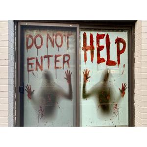 Get ready for Halloween with our 2PCS Giant Bloody Window Clings! Perfect for haunted houses, doors, and dorms. Transform your space into a spooky scene with these creepy 60"x60" decorations! Ideal for your next spooky party! 🎃👻 #HalloweenDecor Angmart