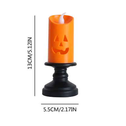 "Enchanting  Halloween LED Candle Lights - Flameless Pumpkin Lanterns for Spooktacular Decor!"