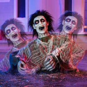 JOYIN Halloween Outdoor Decoration Zombie Groundbreaker, Animatronics Zombie Props Halloween outside Decor, Animated Groundbreaker with Sound & Glowing Eyes for Graveyard Lawn Yard Haunted House Decor Joyin Inc.