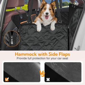 Kytely Waterproof Dog Car Seat Cover for Back Seat, Heavy Duty Hammock with Mesh Window, Anti-Scratch Nonslip Protector for Cars, Trucks & SUVs - Perfect for Pet Travel Kytely