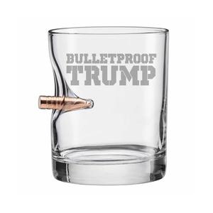 Bulletproof Trump Rocks Glasses - 11oz Made in the USA - Perfect for MAGA Fans - Durable & Stylish Drinking Accessories Handmade Drinkware Sturdy