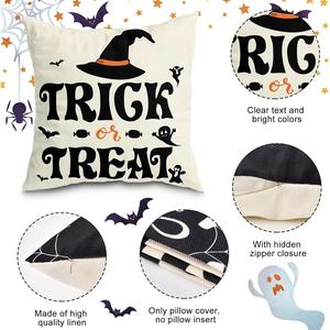 Spook up your space with Riogree's Halloween Pillow Covers Set! 🎃🕷️ 4 stylish 18x18 cushion cases featuring fun designs like spider webs, cats, and skulls. Perfect for indoor/outdoor decor and Halloween parties! 🏡✨ #HalloweenDecor #HomeStyle RioGree