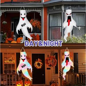 Get ready for Halloween with our 2Pcs 47" LED Ghost Windsocks! Perfect for spooky outdoor vibes, these hanging decorations will elevate your festive celebrations. Light up your yard and scare up some fun! 🎃👻 #HalloweenDecor #SpookySeason Tepoobea